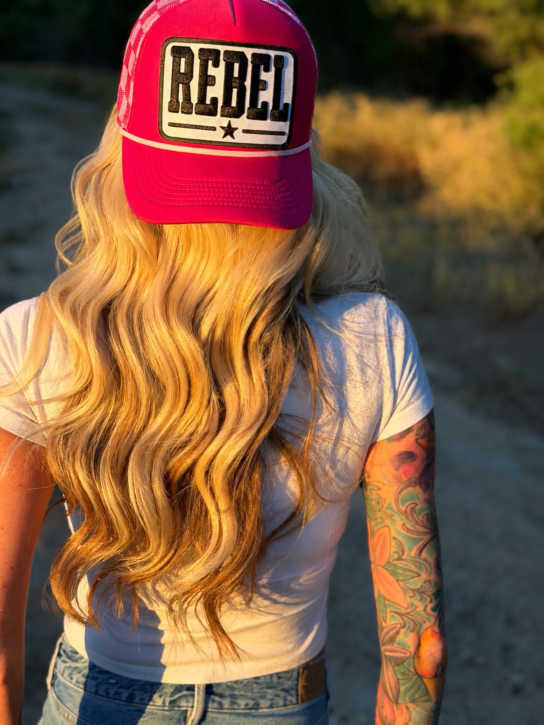 Wild Rebel Hat - Pink Checkered