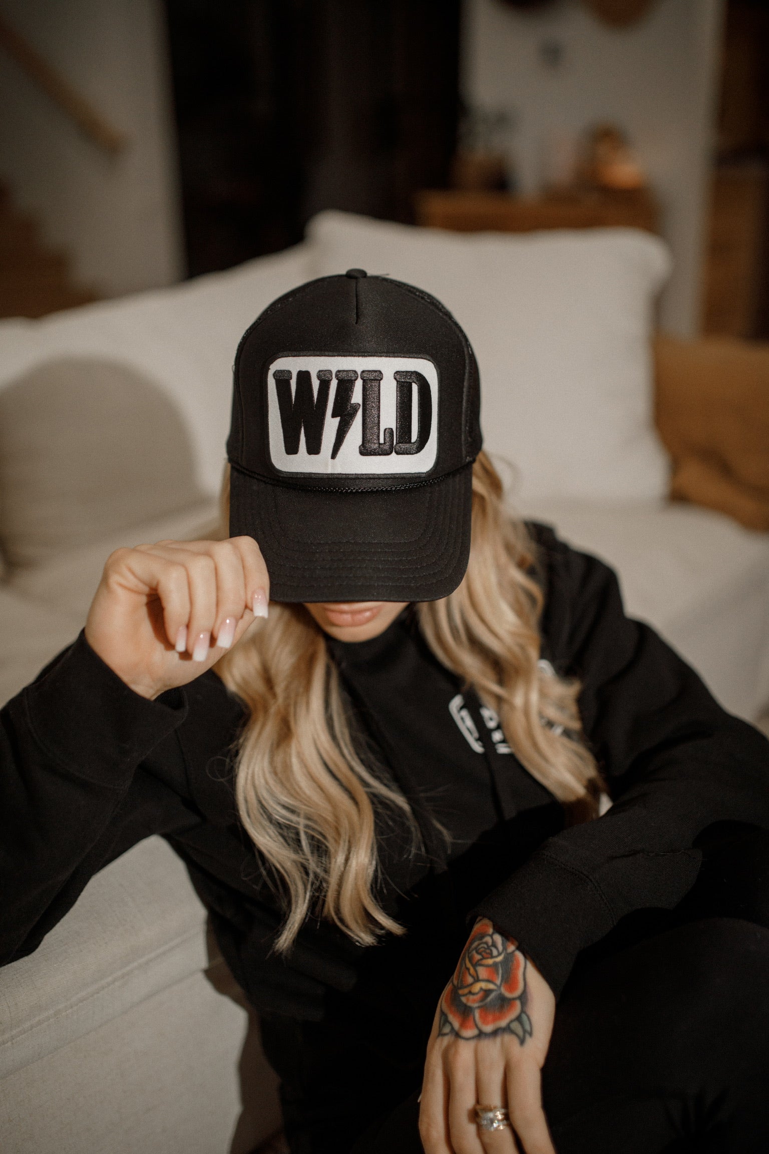 Wild Run Hat - Black Trucker