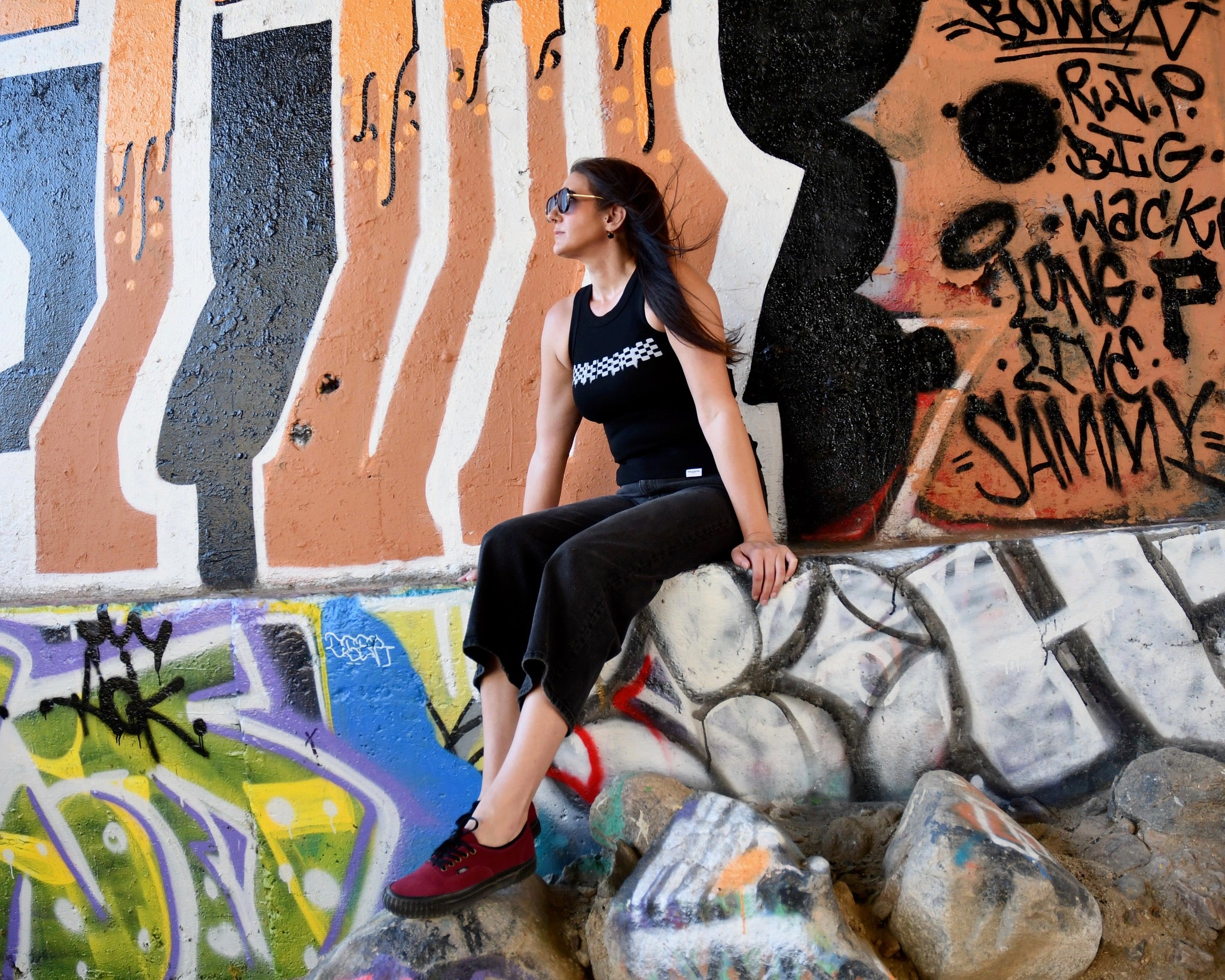 Rogue Full Length Tank Top - Black