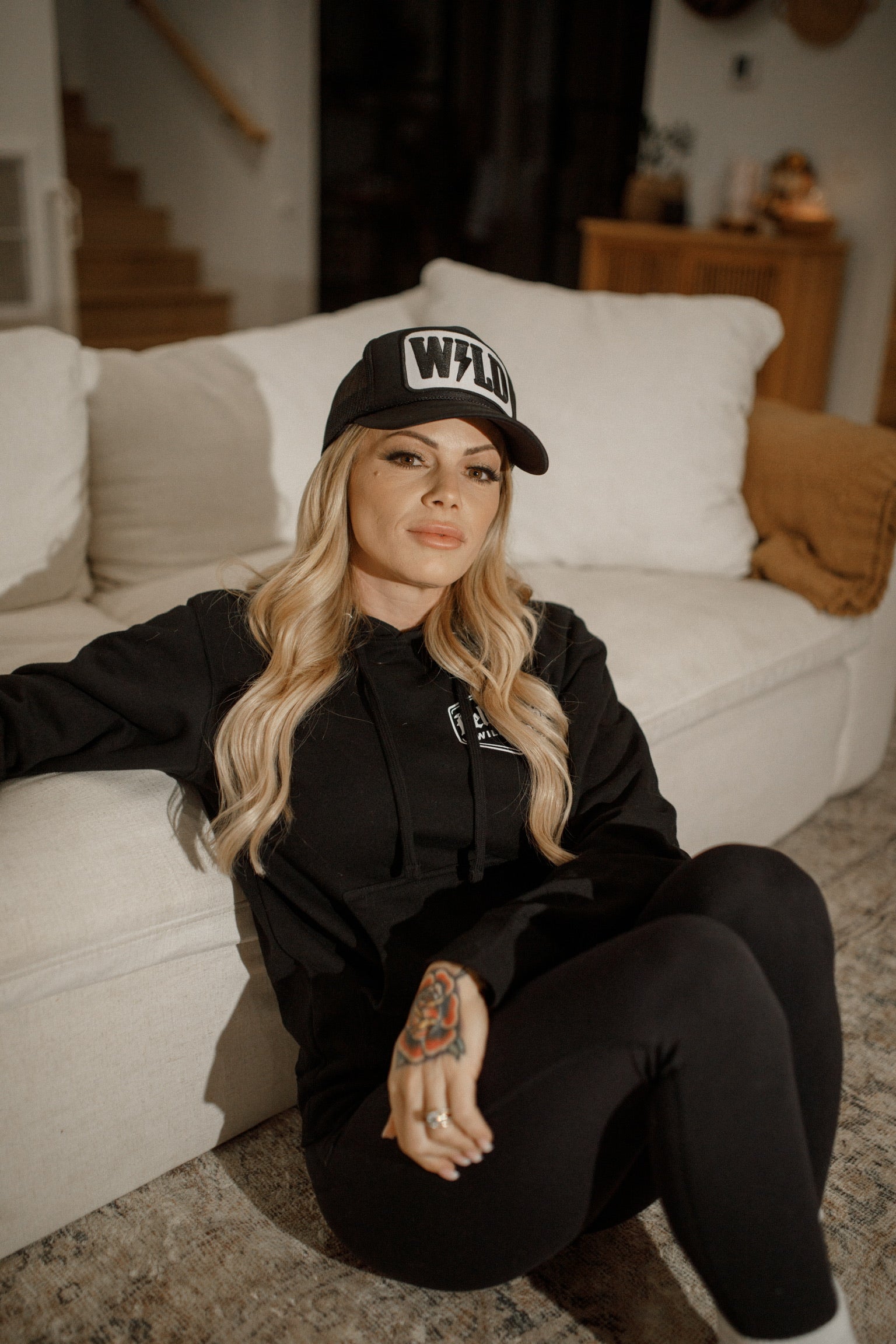 Wild Run Hat - Black Trucker