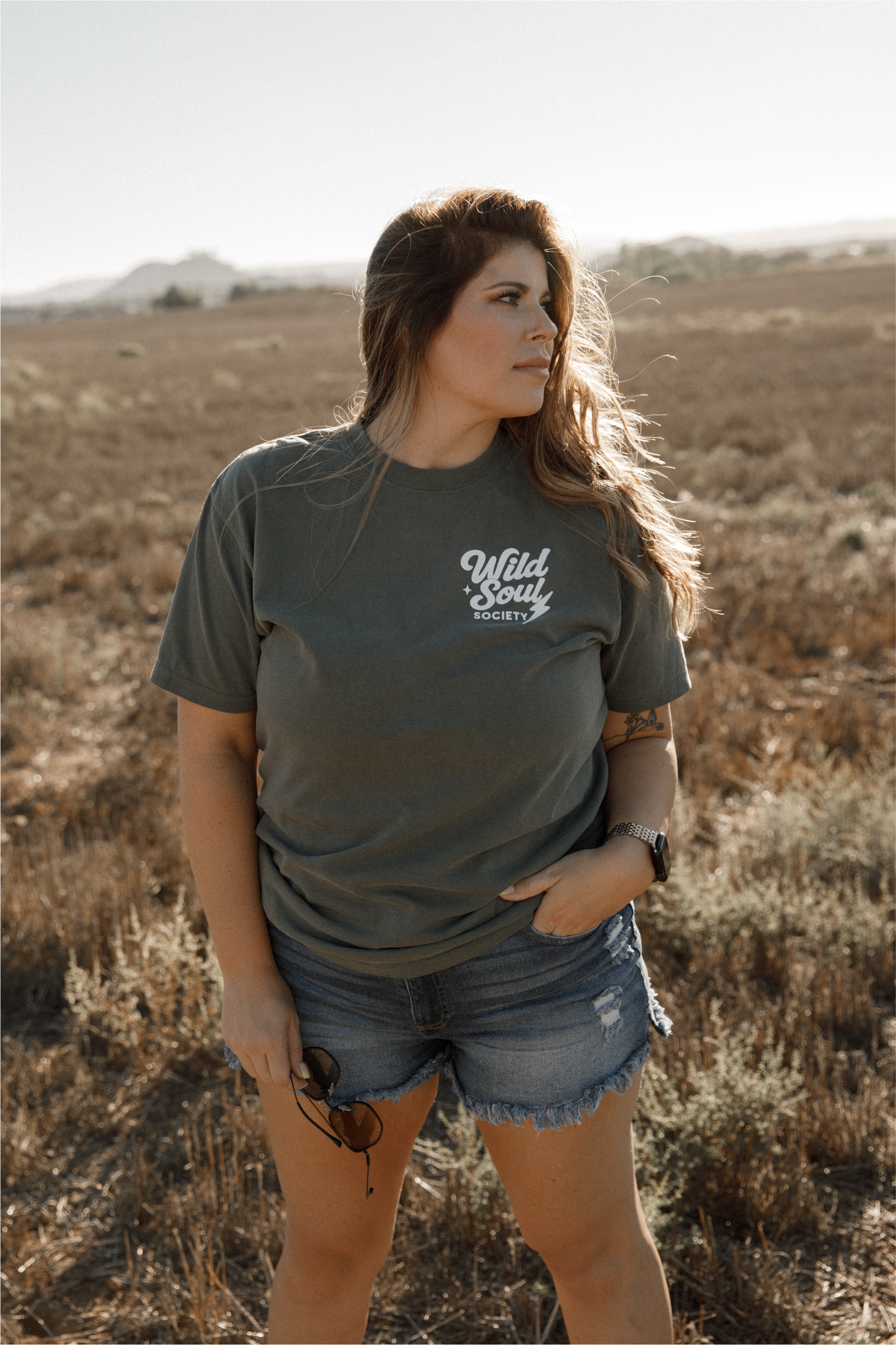 🌿 Pretty Wild — Moss Green Tee