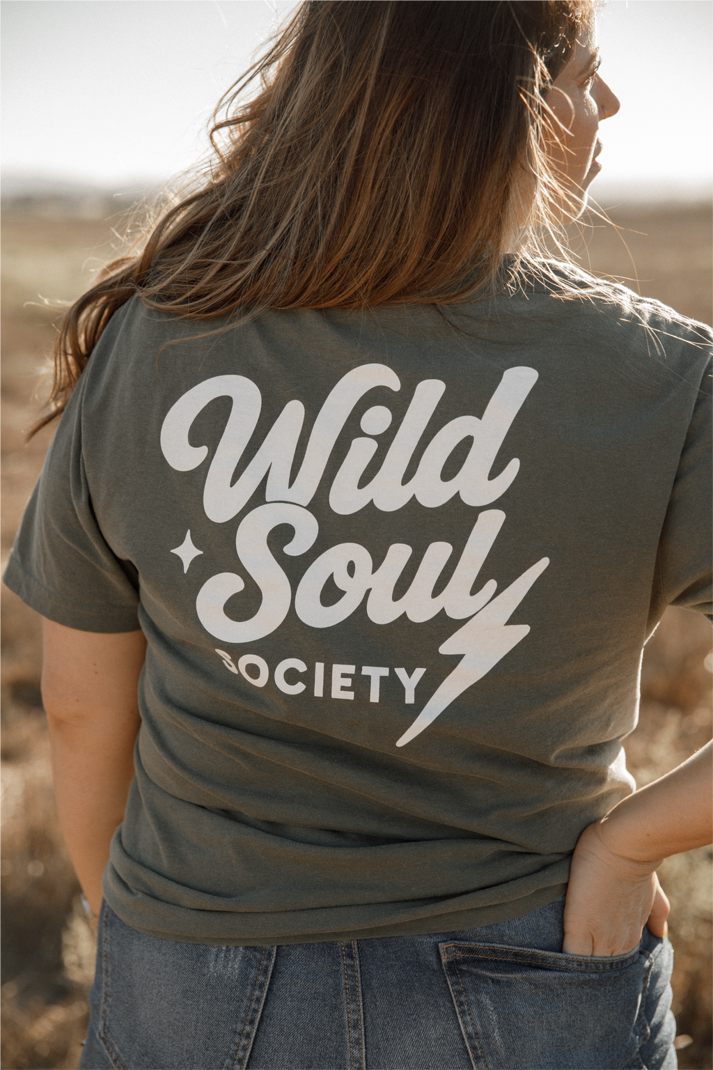 🌿 Pretty Wild — Moss Green Tee