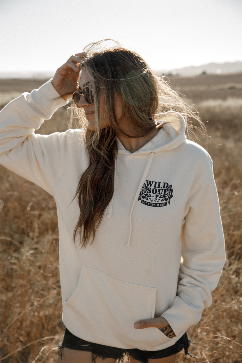 🤍 Ink Junkie — Bone Hoodie