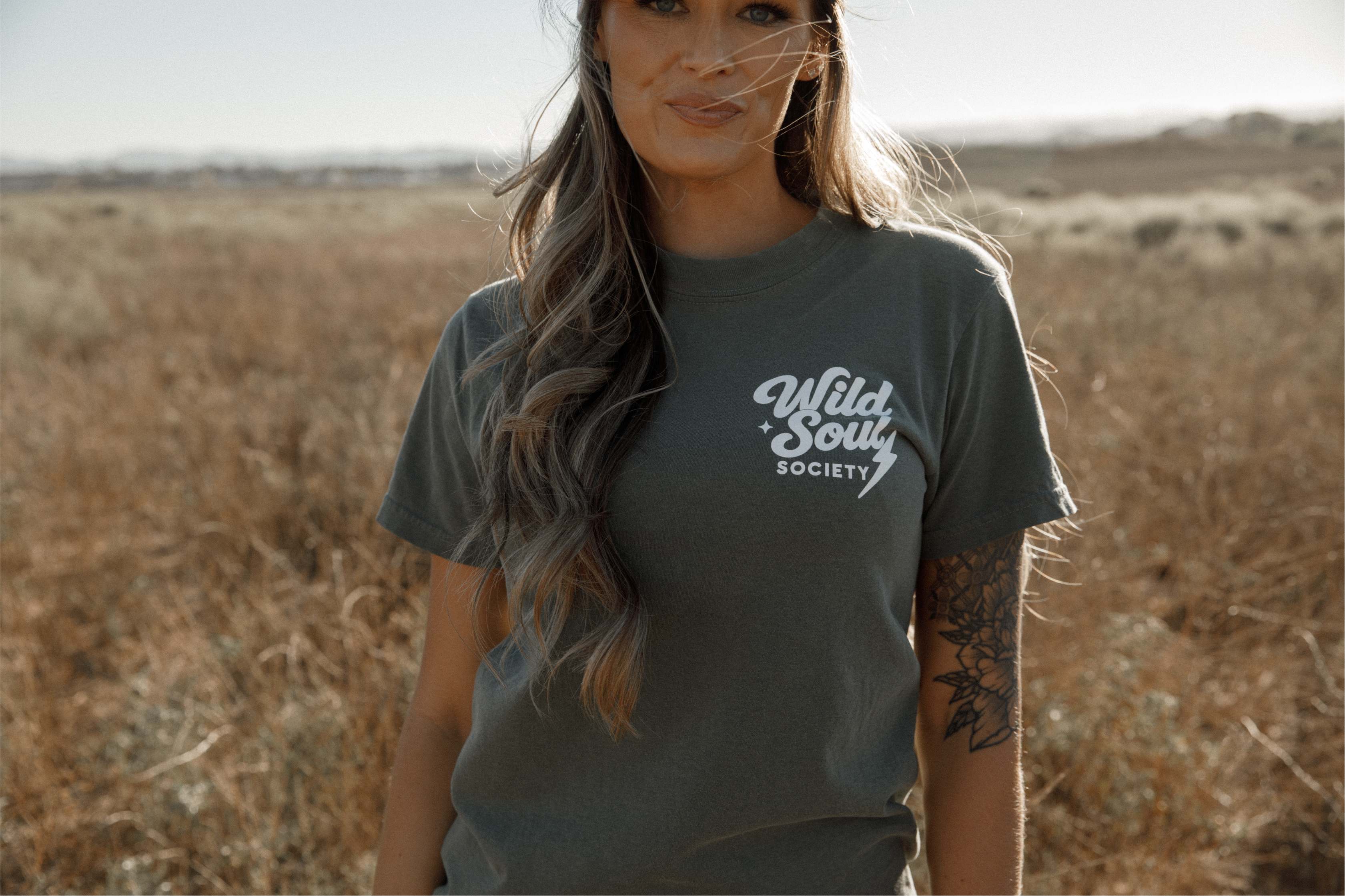 🌿 Pretty Wild — Moss Green Tee