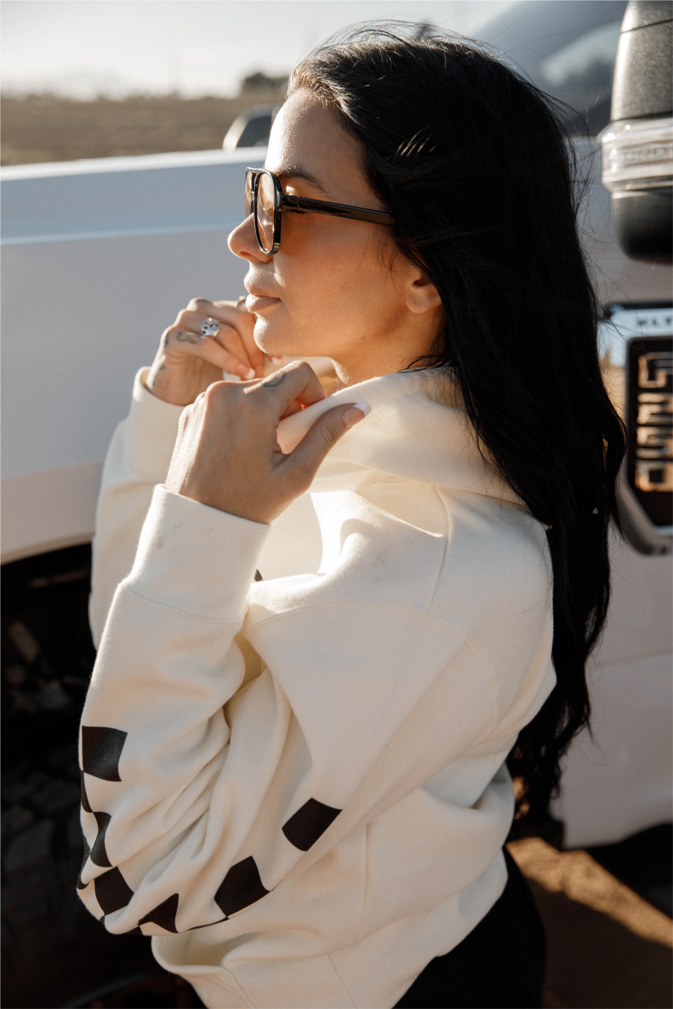 🔥 Full Send — Oversized Hoodie - Bone