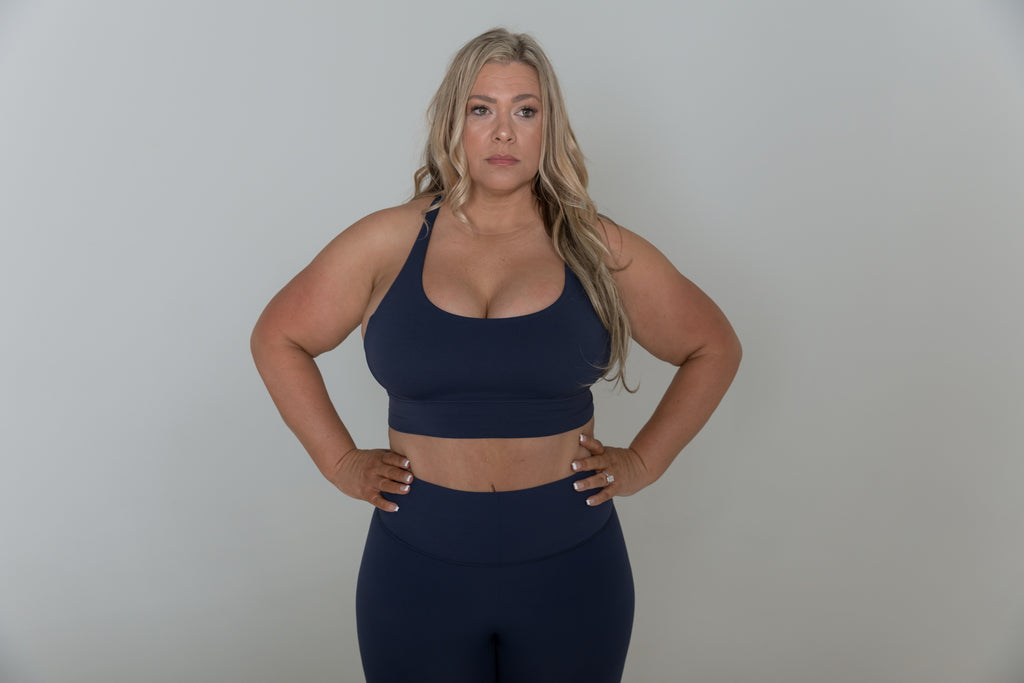 Uplift Bra – Navy Blue | Seamless Sculpt Support