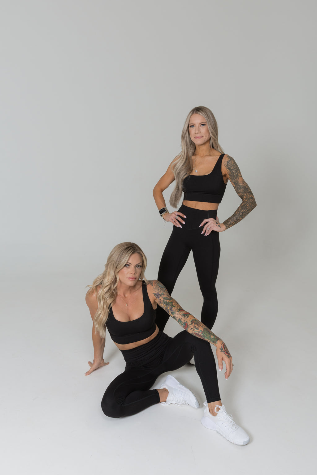 Black high waisted leggings with pockets women moisture wicking activewear